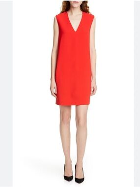 Judith & Charles Scarlet RED Shift Dress Designer Size 6